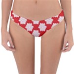 Christmas Snowflakes Background Pattern Reversible Hipster Bikini Bottoms