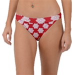 Christmas Snowflakes Background Pattern Band Bikini Bottoms