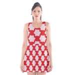 Christmas Snowflakes Background Pattern Scoop Neck Skater Dress