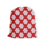 Christmas Snowflakes Background Pattern Drawstring Pouch (XL)