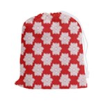 Christmas Snowflakes Background Pattern Drawstring Pouch (2XL)