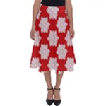 Christmas Snowflakes Background Pattern Perfect Length Midi Skirt