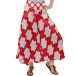 Christmas Snowflakes Background Pattern Women s Satin Palazzo Pants