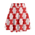 Christmas Snowflakes Background Pattern High Waist Skirt