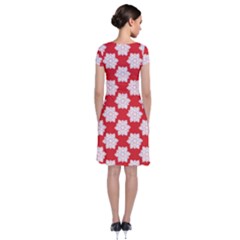 Short Sleeve Front Wrap Dress 