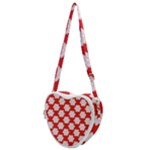 Christmas Snowflakes Background Pattern Heart Shoulder Bag