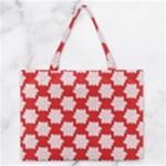 Christmas Snowflakes Background Pattern Zipper Medium Tote Bag