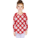 Christmas Snowflakes Background Pattern Kids  Long Sleeve T-Shirt