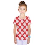 Christmas Snowflakes Background Pattern Kids  One Piece T-Shirt