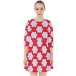 Christmas Snowflakes Background Pattern Smock Dress