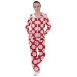 Christmas Snowflakes Background Pattern Women s Tracksuit