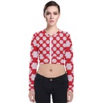 Christmas Snowflakes Background Pattern Long Sleeve Zip Up Bomber Jacket