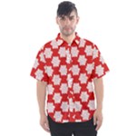 Christmas Snowflakes Background Pattern Men s Short Sleeve Shirt