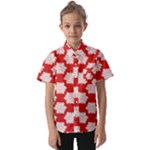 Christmas Snowflakes Background Pattern Kids  Short Sleeve Shirt