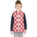 Christmas Snowflakes Background Pattern Kids  Hooded Puffer Vest