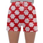 Christmas Snowflakes Background Pattern Sleepwear Shorts