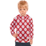 Christmas Snowflakes Background Pattern Kids  Hooded Pullover