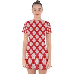 Drop Hem Mini Chiffon Dress 