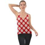 Christmas Snowflakes Background Pattern Chiffon Cami