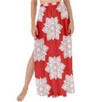 Christmas Snowflakes Background Pattern Maxi Chiffon Tie-Up Sarong