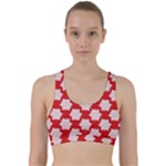 Christmas Snowflakes Background Pattern Back Weave Sports Bra