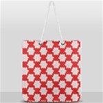 Christmas Snowflakes Background Pattern Full Print Rope Handle Tote (Large)