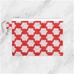 Christmas Snowflakes Background Pattern Canvas Cosmetic Bag (Medium)
