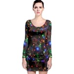 Christmas Lights Long Sleeve Bodycon Dress