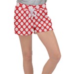 Christmas Snowflakes Background Pattern Women s Velour Lounge Shorts