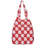 Christmas Snowflakes Background Pattern Center Zip Backpack