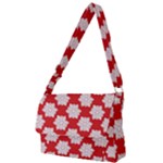 Christmas Snowflakes Background Pattern Full Print Messenger Bag (S)