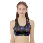 Christmas Lights Sports Bra with Border