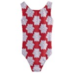 Christmas Snowflakes Background Pattern Kids  Cut-Out Back One Piece Swimsuit