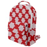 Christmas Snowflakes Background Pattern Flap Pocket Backpack (Small)