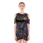 Christmas Lights Shoulder Cutout One Piece Dress