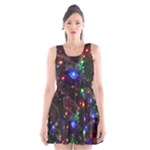 Christmas Lights Scoop Neck Skater Dress