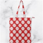 Christmas Snowflakes Background Pattern Double Zip Up Tote Bag