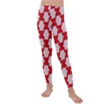 Christmas Snowflakes Background Pattern Kids  Lightweight Velour Leggings