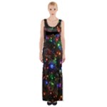 Christmas Lights Thigh Split Maxi Dress