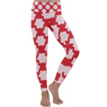 Christmas Snowflakes Background Pattern Kids  Lightweight Velour Classic Yoga Leggings