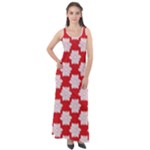 Christmas Snowflakes Background Pattern Sleeveless Velour Maxi Dress