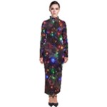 Christmas Lights Turtleneck Maxi Dress