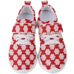 Christmas Snowflakes Background Pattern Women s Velcro Strap Shoes