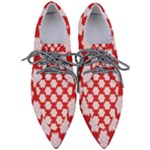 Christmas Snowflakes Background Pattern Pointed Oxford Shoes