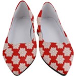 Christmas Snowflakes Background Pattern Women s Block Heels 