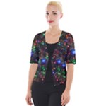 Christmas Lights Cropped Button Cardigan