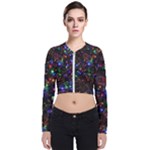 Christmas Lights Long Sleeve Zip Up Bomber Jacket