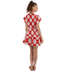 Flutter Sleeve Wrap Dress 