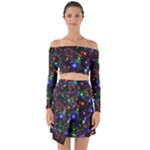 Christmas Lights Off Shoulder Top with Skirt Set