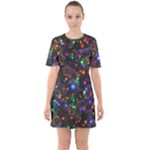Christmas Lights Sixties Short Sleeve Mini Dress